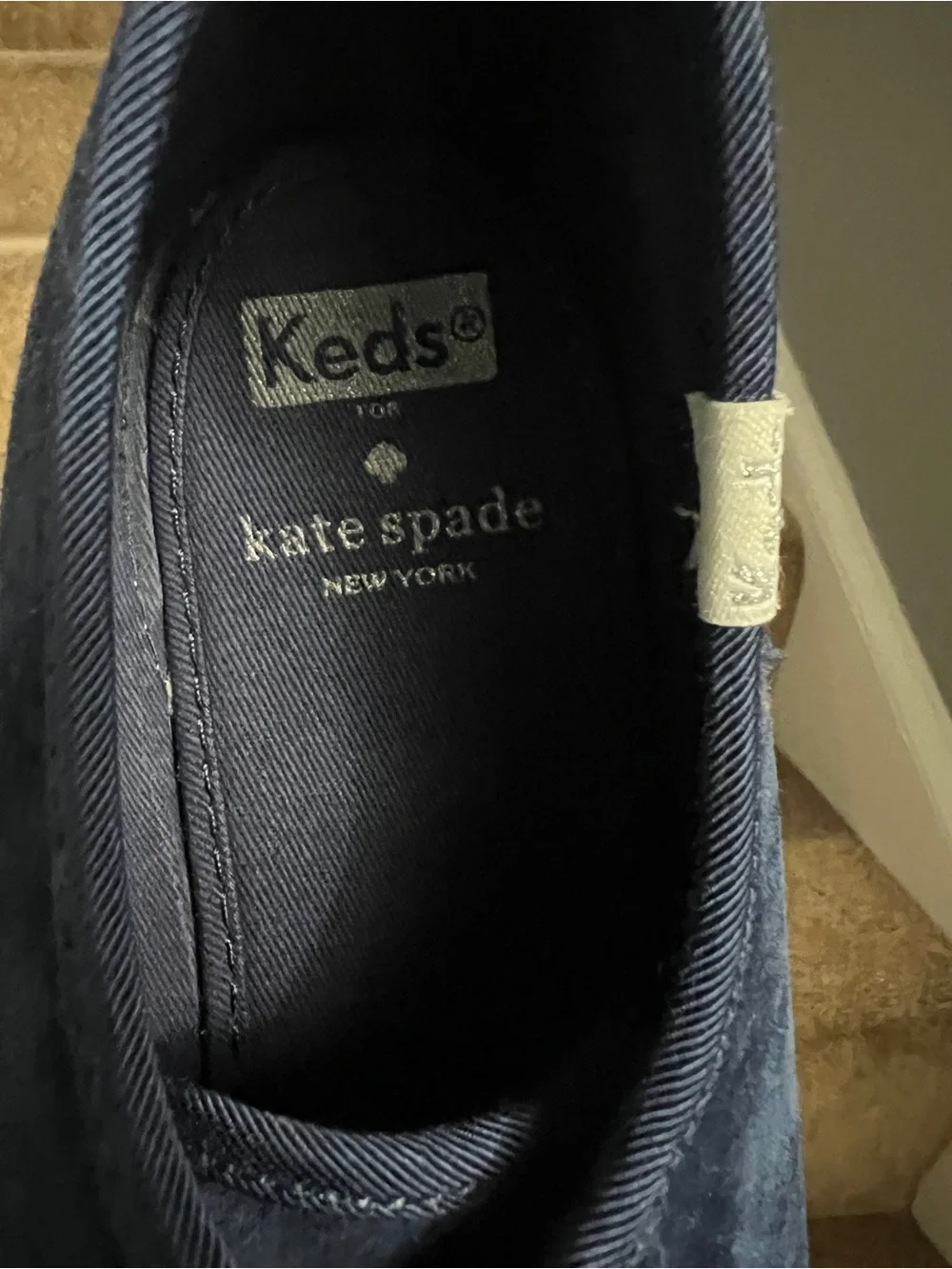 Keds Men's Navy Suede Low-Top Sneakers with White Sole